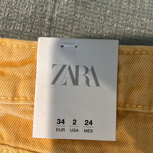 ZARA Yellow Shorts Size 2 - Picture 5 of 7